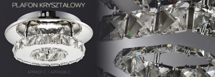 Plafoniera din cristal Plafond Glamour 8W APP407-C APP408-C [6]