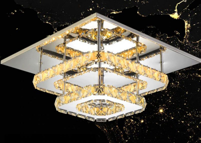 Plafoniera din cristal Plafond LED 24W Square APP409-C APP410-C [2]