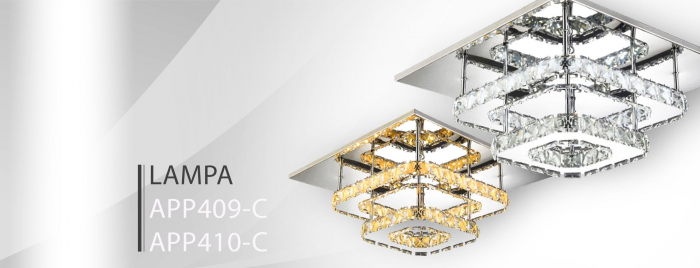 Plafoniera din cristal Plafond LED 24W Square APP409-C APP410-C [17]