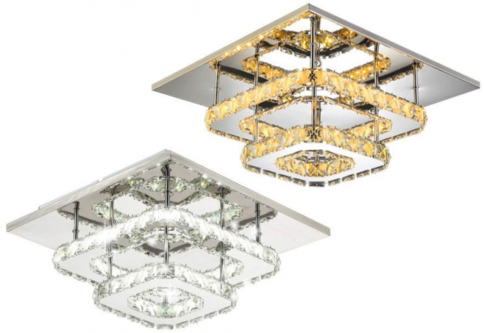 Plafoniera din cristal Plafond LED 24W Square APP409-C APP410-C [12]
