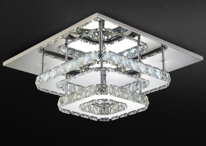 Plafoniera din cristal Plafond LED 24W Square APP409-C APP410-C [4]