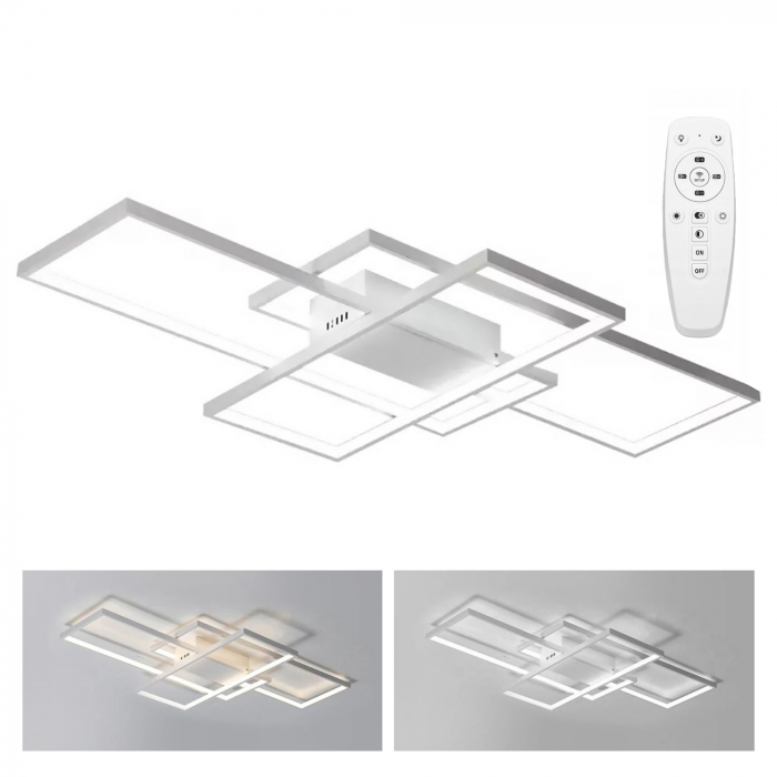 Plafoniera moderna LED + TELECOMANDA WHITE APP660 [2]