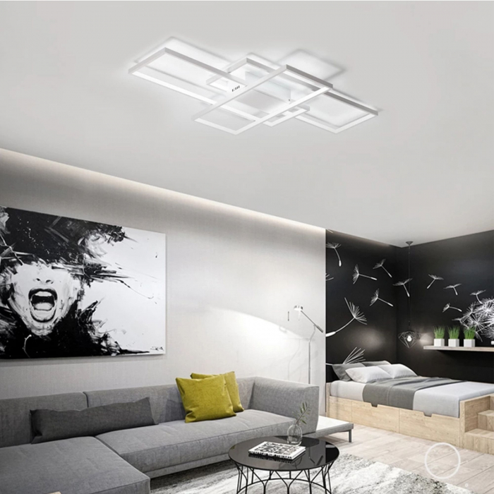 Plafoniera moderna LED + TELECOMANDA WHITE APP660 [11]