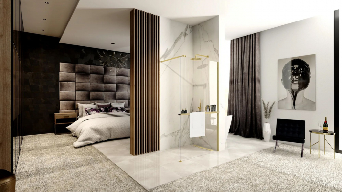 Raft EVO GOLD BRUSH poliță pentru pereți de duș [3]