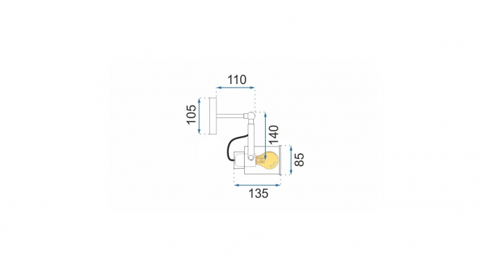 Reflector lampa mobila spot DE TAVAN negru E27 APP486-1C [6]