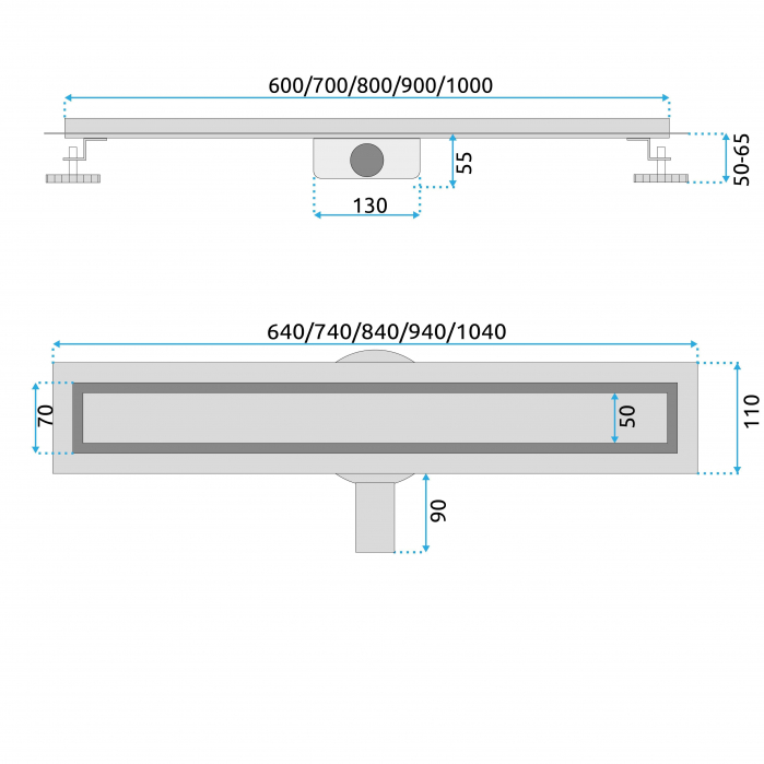Rigola Neox Pro Brush Gold, 60-90 cm, auriu periat [8]
