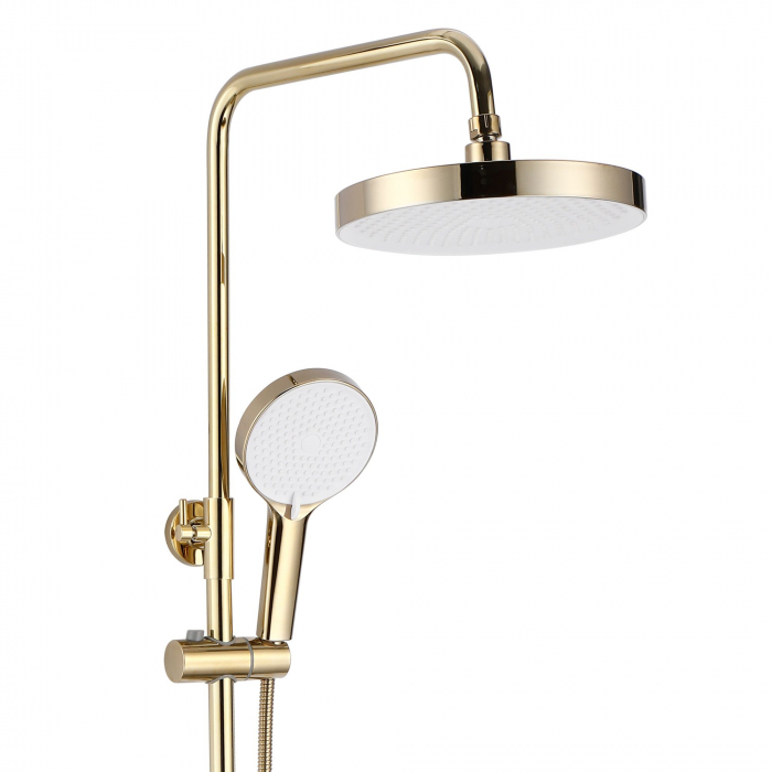 Set de dus Bloom Gold, anti calcar, auriu, montaj pe perete [3]