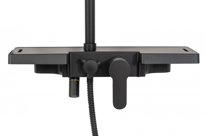 Set de dus Bravo Black, anti calcar, negru, montaj pe perete [6]