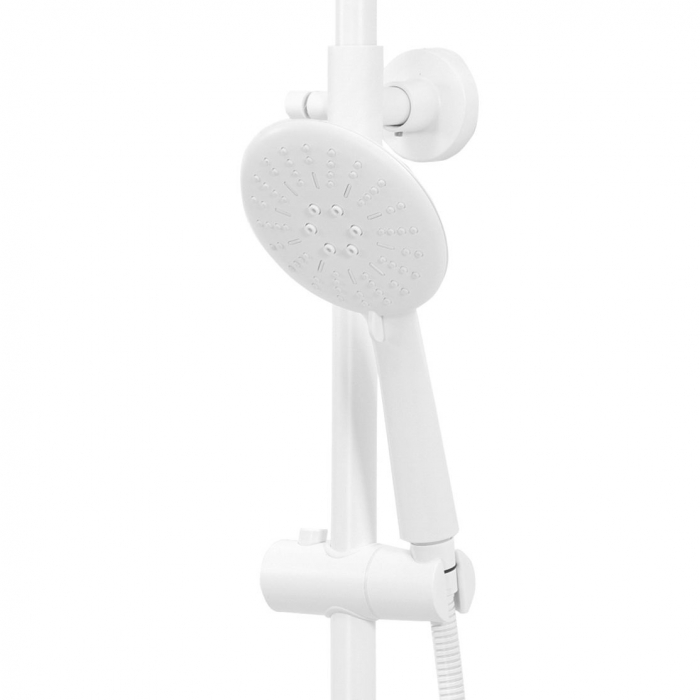 Set de dus cu termostat Lungo White, anti calcar, alb, montaj pe perete [3]