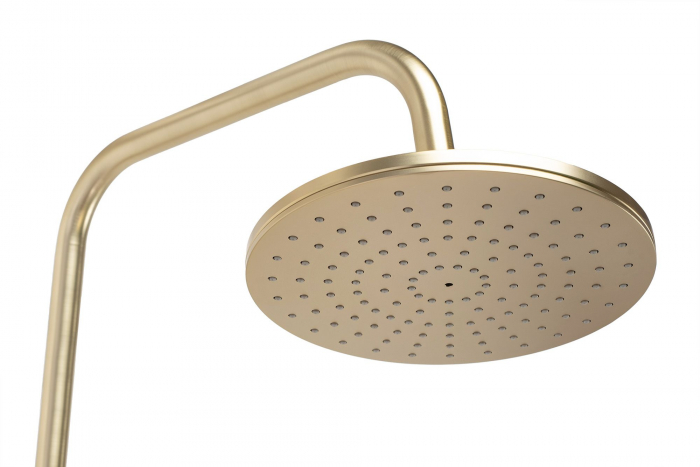 Set de dus cu termostat Parot Brushed Gold, anti calcar, auriu, montaj pe perete [7]
