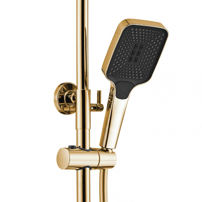 Set de dus cu termostat Rob Gold, anti calcar, auriu, montaj pe perete [3]