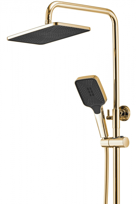 Set de dus cu termostat Rob Gold, anti calcar, auriu, montaj pe perete [7]