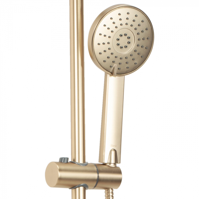 Set de dus Luis Gold Brush, anti calcar, auriu, montaj pe perete [8]