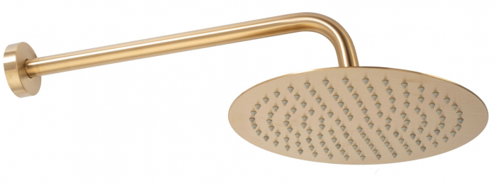 Set de dus Lungo Brush Gold Auriu cu Box, anti calcar, auriu, montaj incastrat [4]