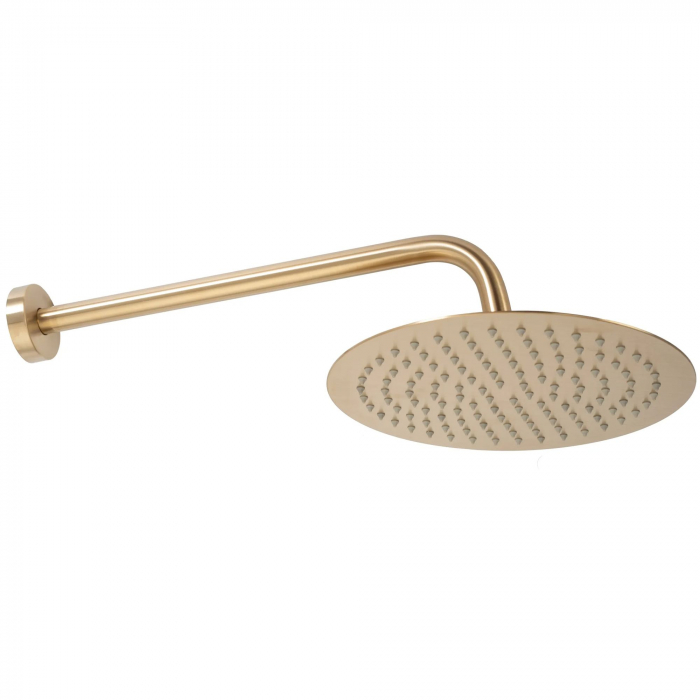 Set de dus Lungo Miler Auriu Periat + Box cu termostat, anti calcar, auriu, montaj incastrat [3]