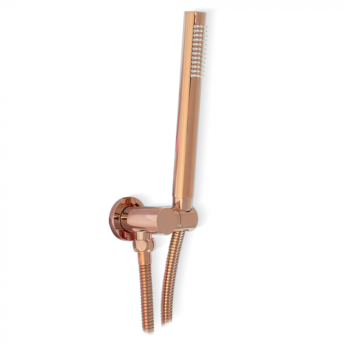 Set de dus Lungo Rose Gold auriu roz + Box, anti calcar, auriu rose, montaj incastrat [3]