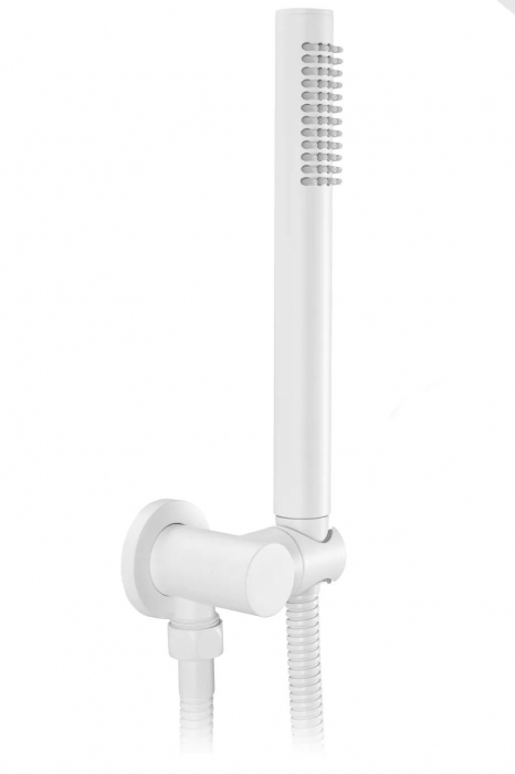 Set de dus Lungo White + Box, anti calcar, alb, montaj incastrat [5]