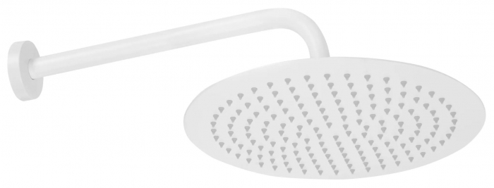 Set de dus Lungo White + Box, anti calcar, alb, montaj incastrat [4]