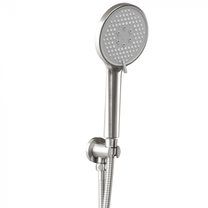 Set de dus nichel periat Inox + Box, anti calcar, nichel, montaj incastrat [5]