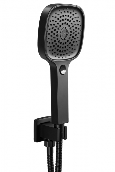 Set de dus Orix Black Box, anti calcar, negru, montaj incastrat [7]