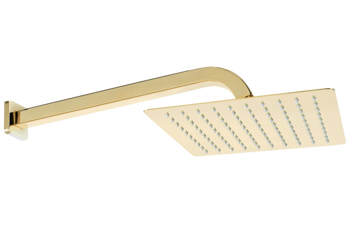 Set de dus Orix Gold Box, anti calcar, auriu, montaj incastrat [4]