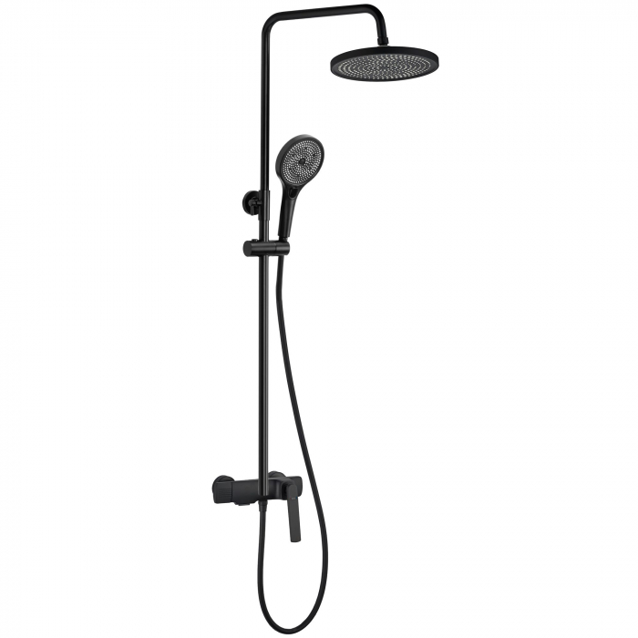 Set de dus Rebel Black Matt, anti calcar, negru, montaj pe perete [6]
