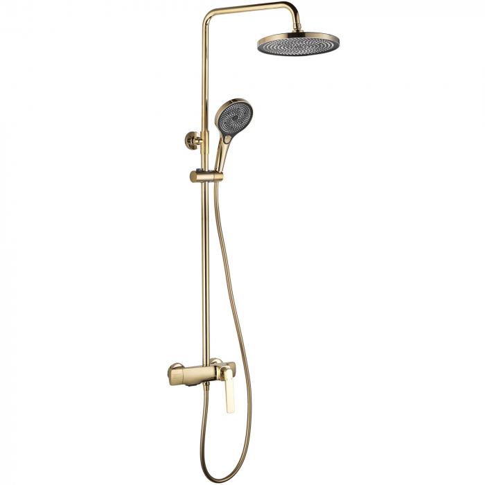 Set de dus Rebel Gold, anti calcar, auriu, montaj pe perete [3]