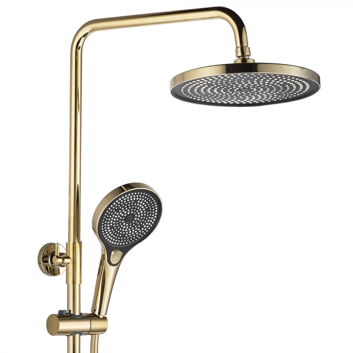 Set de dus Rebel Gold, anti calcar, auriu, montaj pe perete [4]
