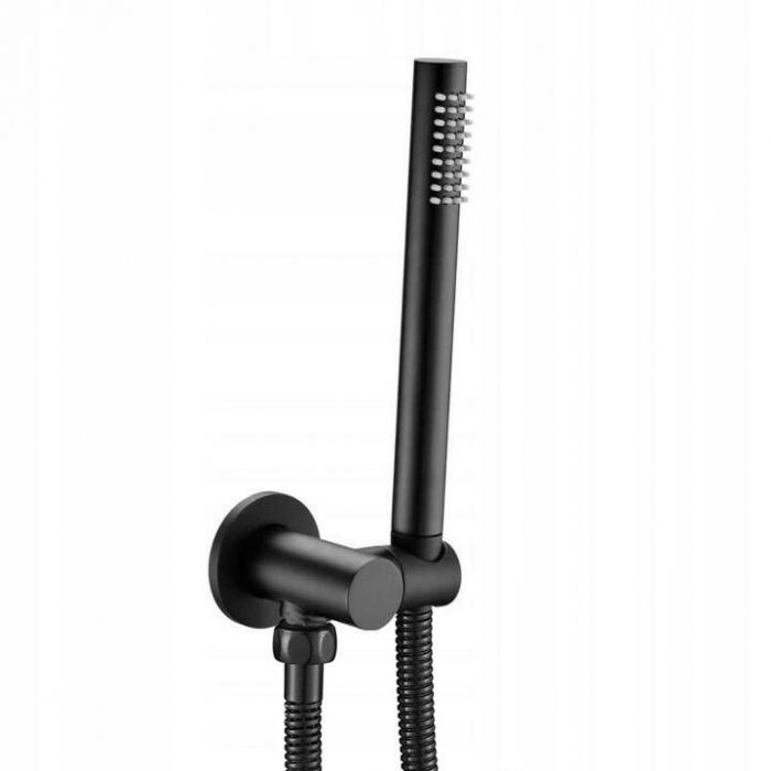 Set de duș și cada incastrabil Lungo Black black + Box, anti calcar, negru, montaj incastrat [3]