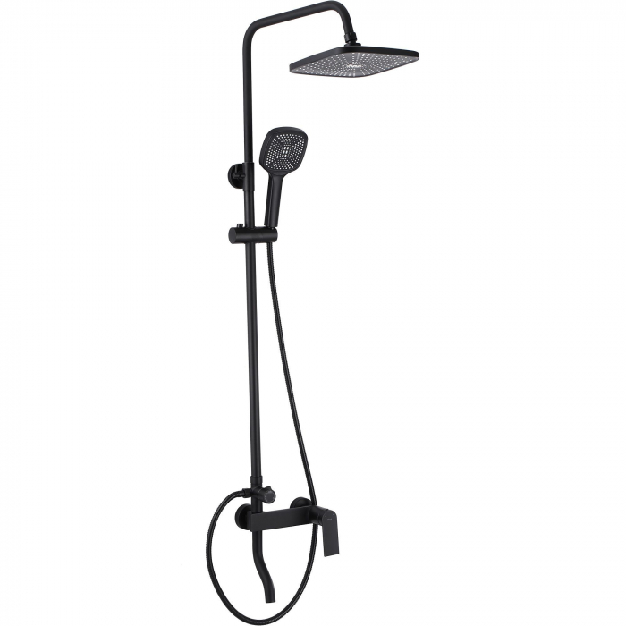 Set de dus Storm Black Matt, anti calcar, negru, montaj pe perete [6]