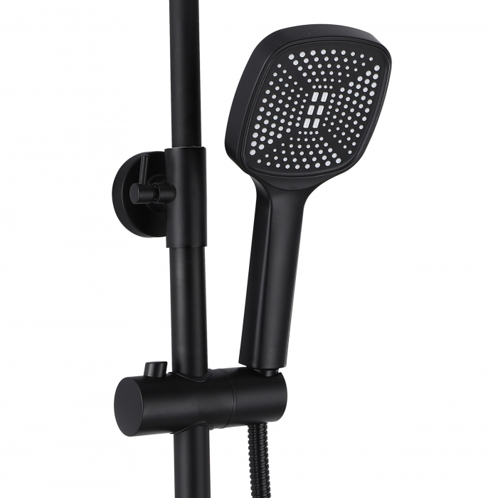 Set de dus Storm Black Matt, anti calcar, negru, montaj pe perete [4]