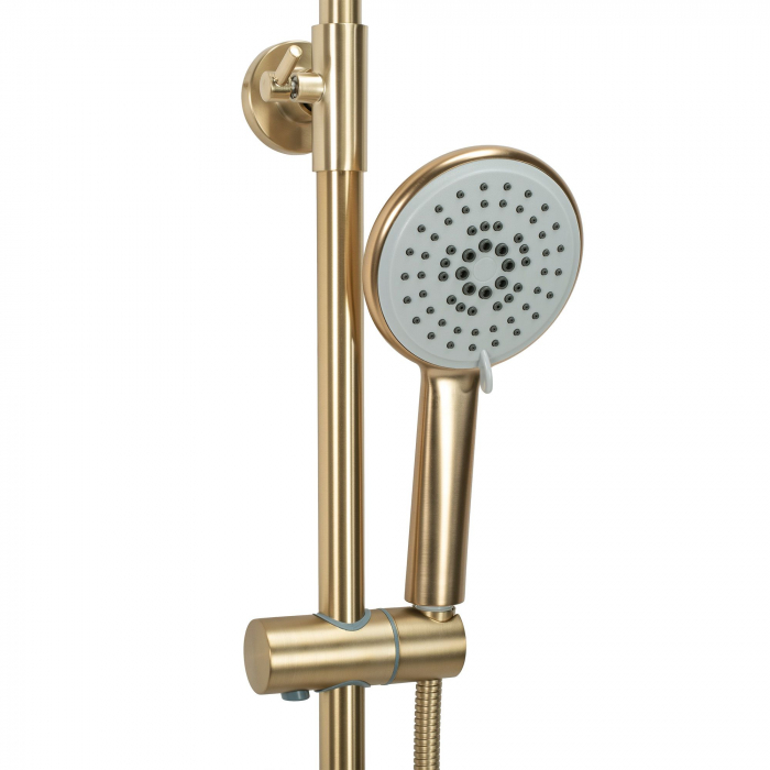 Set de dus Verso Brushed Gold, anti calcar, auriu, montaj pe perete [5]