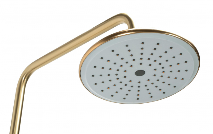 Set de dus Verso Brushed Gold, anti calcar, auriu, montaj pe perete [4]