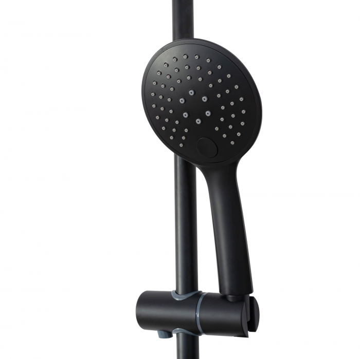 Set de dus Vigo Black, anti calcar, negru, montaj pe perete [4]