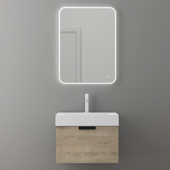 Set mobilier baie Lonato cu lavoar compozit, 60 cm, alb, stejar, antracit, gri, cu sau fara oglinda LED, Soft Close, suspendat [7]