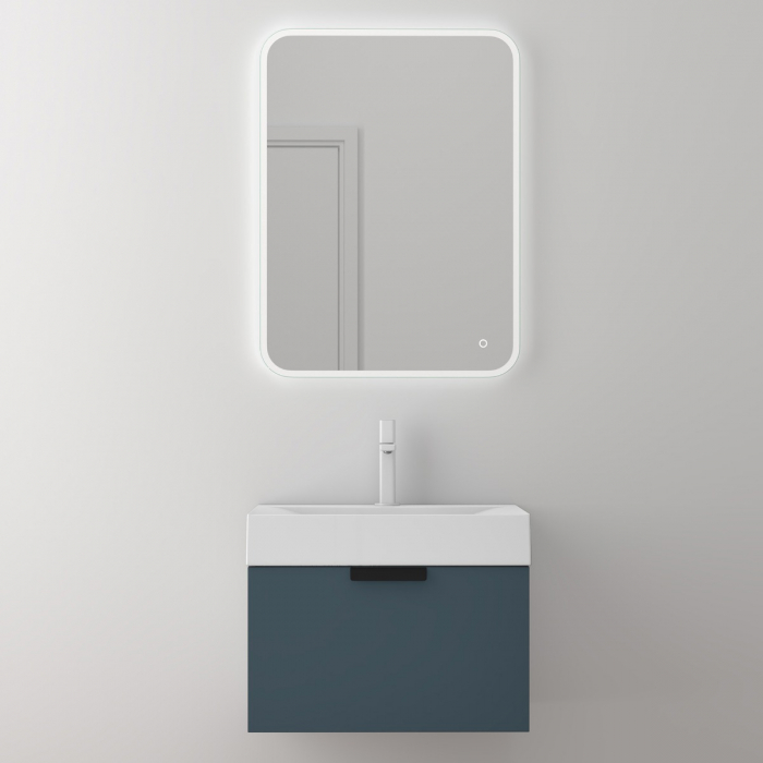 Set mobilier baie Lonato cu lavoar compozit, 60 cm, alb, stejar, antracit, gri, cu sau fara oglinda LED, Soft Close, suspendat [4]