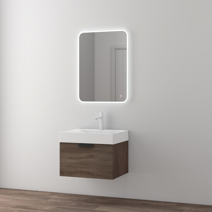 Set mobilier baie Lonato cu lavoar compozit, 60 cm, alb, stejar, antracit, gri, cu sau fara oglinda LED, Soft Close, suspendat [8]