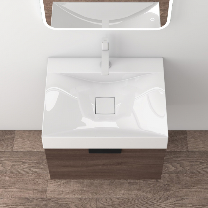 Set mobilier baie Lonato cu lavoar compozit, 60 cm, alb, stejar, antracit, gri, cu sau fara oglinda LED, Soft Close, suspendat [9]