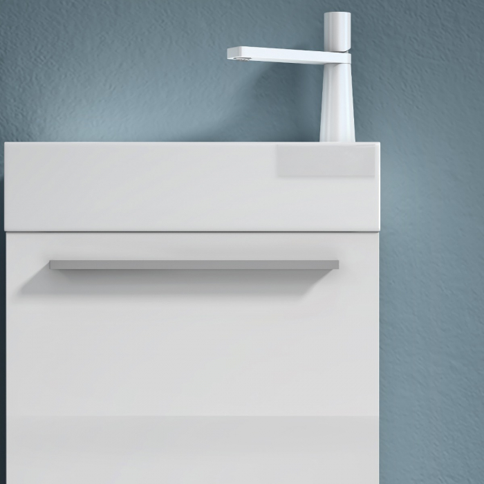 Set mobilier baie Pisa22 cu lavoar compozit alb, MDF, 46 cm, diverse culori, Soft Close, suspendat [14]
