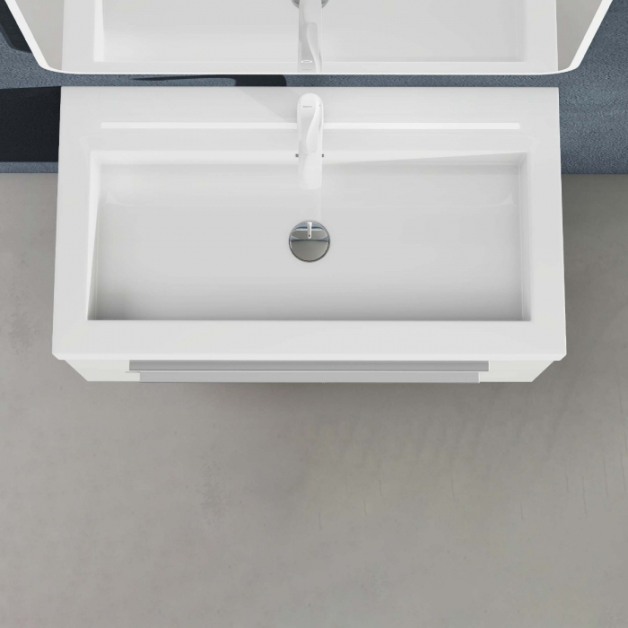 Set mobilier baie Quadratto01 cu lavoar compozit, MDF, 60 sau 90 cm, alb sau antracit, cu sau fara oglinda LED, Soft Close, suspendat [6]