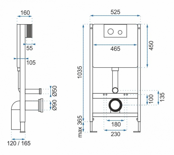 Set rezervor incastrat Rea cu clapeta H neagra [9]