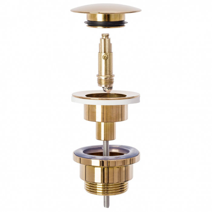 Sifon lavoar universal Auriu Roz + dop tip Click-Clack [4]