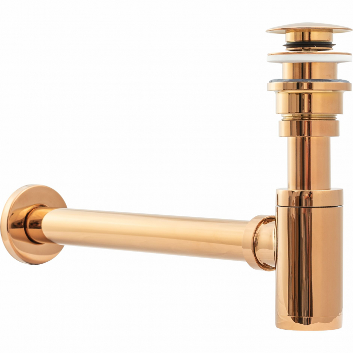 Sifon lavoar universal Auriu Roz + dop tip Click-Clack [2]