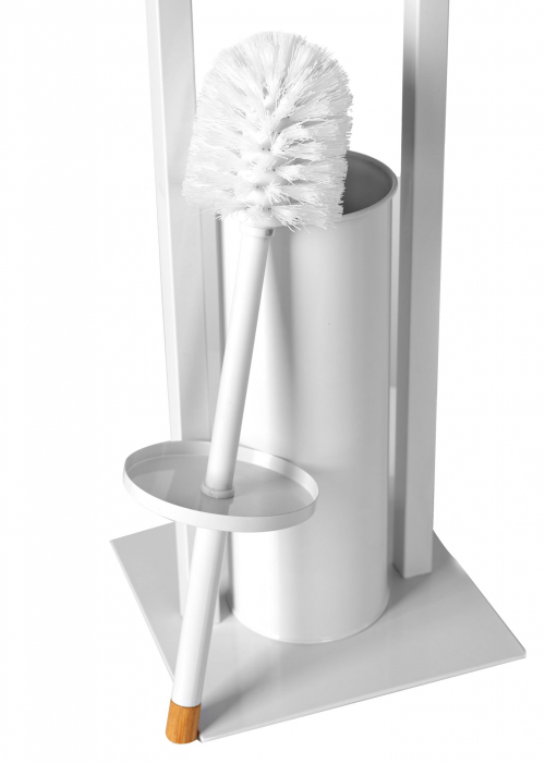 SUPORT METALIC din BAMBUS ALB White 390727 [3]