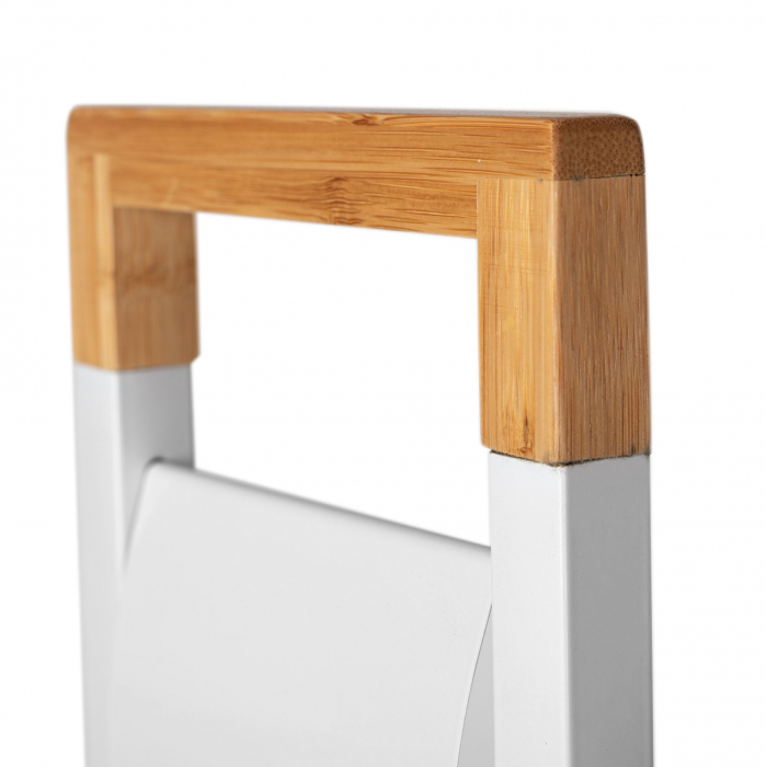 SUPORT METALIC din BAMBUS ALB White 390727 [2]