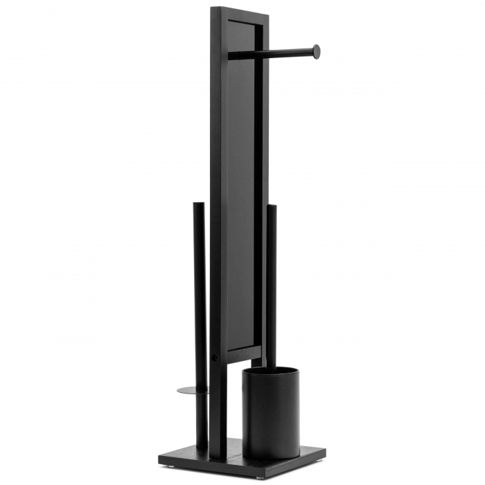 Suport pentru role de toaletă din bambus Black 321502 [2]