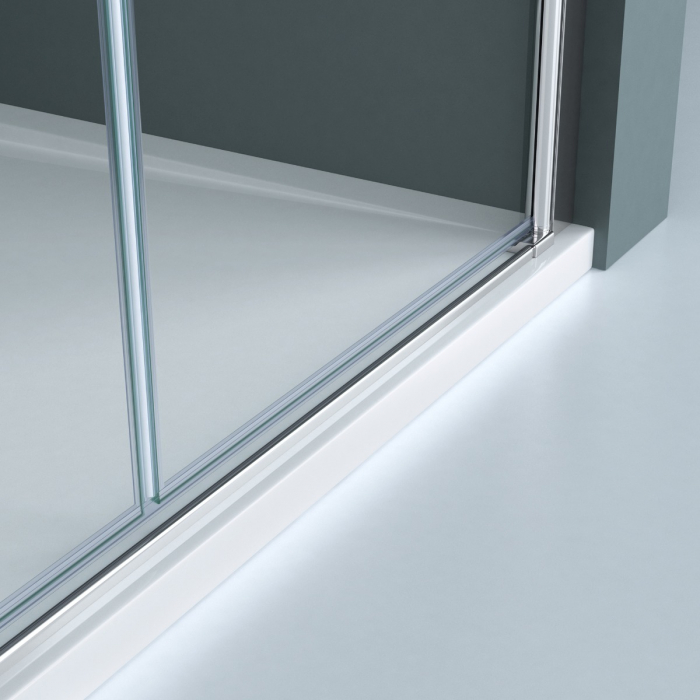 Usa dus Astra 24K, 80-140 cm, crom, batanta, sticla securizata 6 mm transparenta [4]