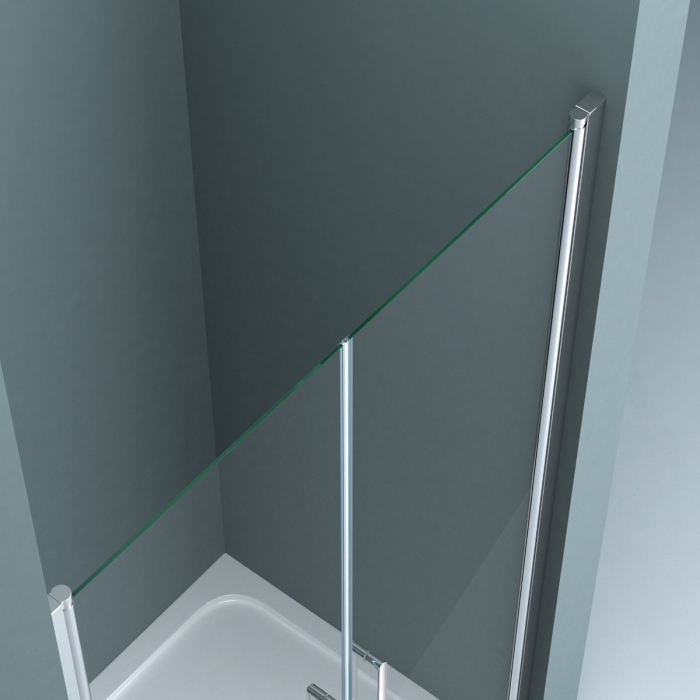 Usa dus Astra 24K, 80-140 cm, crom, batanta, sticla securizata 6 mm transparenta [5]