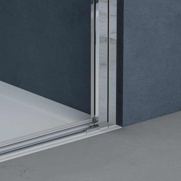 Usa dus Astra 37K, 75-100 cm, crom, pliabila, sticla securizata 8 mm transparenta [6]
