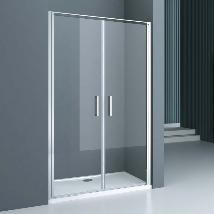 Usa dus Astra 66K, 90-120 cm, crom sau negru, batanta, sticla securizata 8 mm transparenta [2]